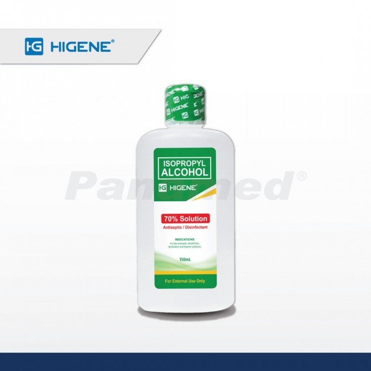 Higene 70% Isopropyl Alcohol, 150 ml